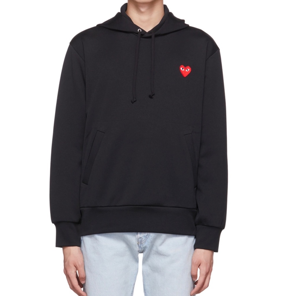 NWT Unisex COMME DES GARÇONS PLAY Black Heart Hoodie